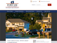 Tablet Screenshot of fortleefamilyhousing.com